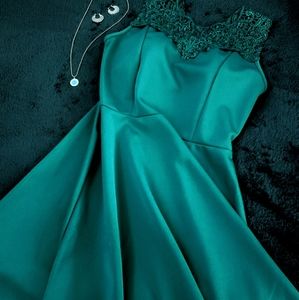 Deep Aqua Illusion Cocktail Dress - Lashes